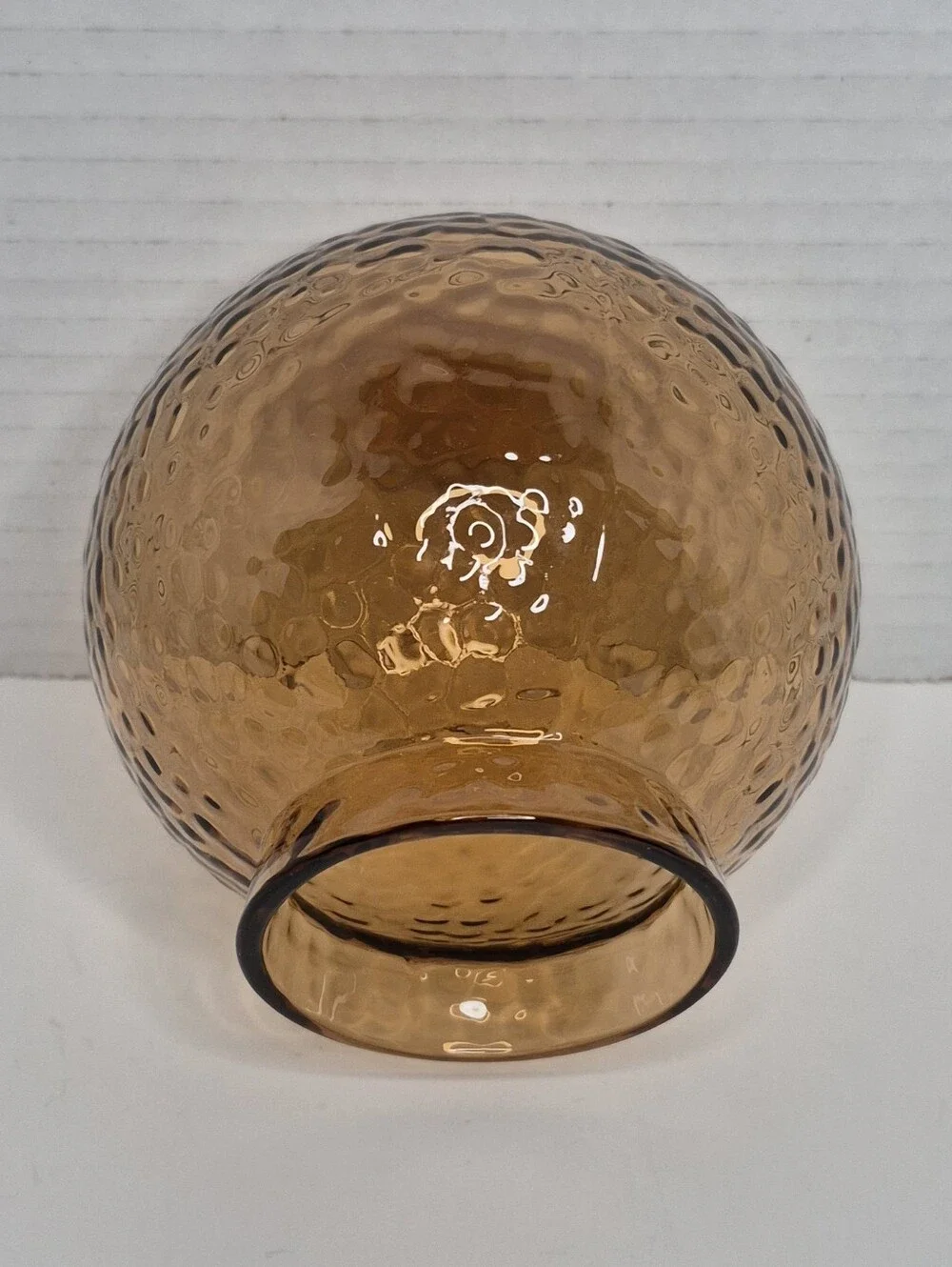 IKEA KONSTFULL Textured Bubble Brown Art Glass Vase NWOT